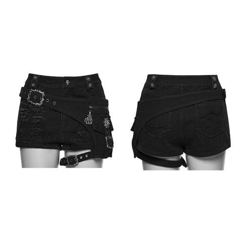 Punk rave hotpants raven - punk,