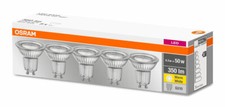 5er-Pack OSRAM LED Strahler BASE PAR16 50 120° 4.3W GU10 klar warmweiss wie 50W
