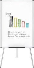 VIZ-PRO Whiteboard Flipchart, höhenverstellbar, nicht magnetisch, 90x60 cm, Weiß