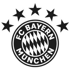 Wandtattoo  FC Bayern München Logo einfarbig 5 Sterne Lizenzprodukt 