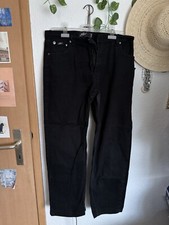 Schöne Damen Jeans Straight, Schwarz, Gr. W36/ L32, Drifter