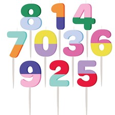 Zahlenkerzen für Geburtstag - Kuchendeko Tortendeko Kindergeburtstag Kerzendeko