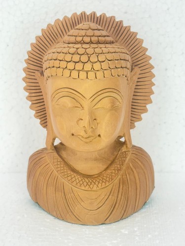 Buddha holzskulptur kopf - buddha,