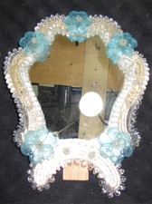 Tischspiegel Murano Glas blaue