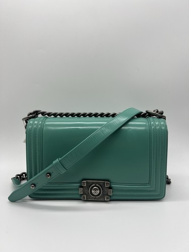 Chanel boy flap bag - chanel, mint