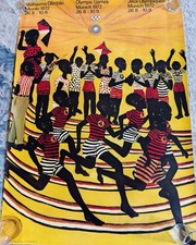 Plakat Olympiade München 1972 Mathauma Olimbike Miuniki 1972, sehr Rat!