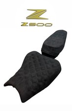 Sitzbezug für Kawasaki Z900  FB42 3teile 2017-2024 Schwarz  Alcantara-Rauten