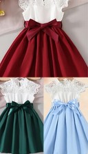 mädchen kleid hellblau weiss, grün rot sommer, strand fest.  NEU spitze beliebt