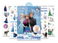 4 x Temporäres Tattoo SET Eiskönigin Frozen Elsa Anna Disney Klebetattoo Kinder