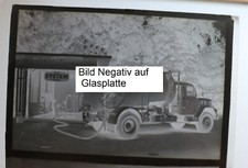 Bild Negativ Magirus Deutz Eckhauber LKW , auf Glasplatte 18x13cm Tankwagen Esso