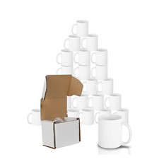 Sublimationstasse 11oz Weiße Keramiktassen für den Sublimationsdruck 24 Tassen