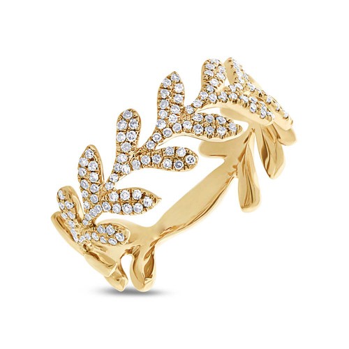 14k gelbgold diamant - 14k, blatt