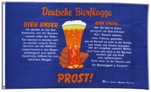 Fahne bier mit prost flagge - bier,