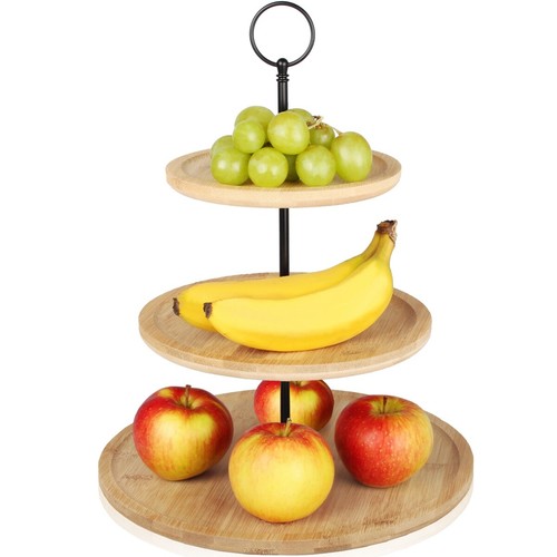 Etagere rund holz - rund, obst