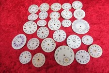 27 sehr schöne Zifferblätter für alte Taschenuhren , Emaille , edel verziert