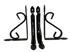 4rer Set Regalträger/Vintage 16,5x11,5cm/Alu/Regalwinkel/dunkles Grau/B-Ware/006