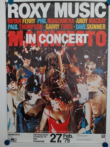 Roxy music a1 konzertplakat - music,