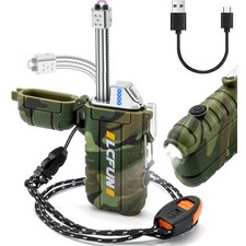 elektrisches Feuerzeug USB C 360° flexible Hals Plasma Taschenlampe outdoor