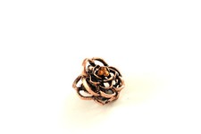 Haarklammer Haarspange Rose Blume Blüte Strass Vintage bronze Haarschmuck A540