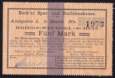 Bork: 5 Mark 15.8.1914 - Spar-