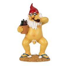 Nackter Zwerg mit Bierflasche