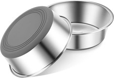 Hundenapf Set 2 Stück Edelstahl 480ml rutschfest für Hunde & Katzen