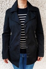 Trenchcoat Mantel in schwarz -