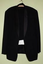 Schwarzer Anzug Sakko + Hose reine Schurwolle Vintage 50iger bis 60iger Jahre