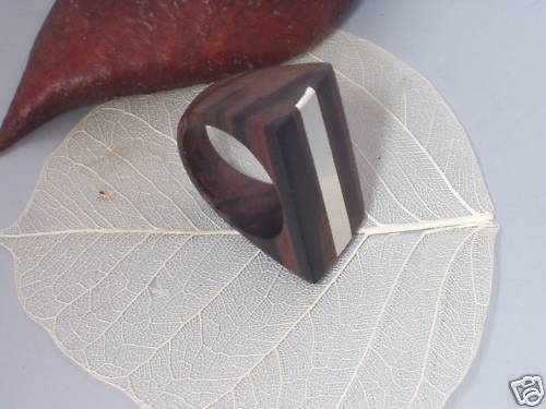 Echt 925 silber ebenholz - 925, ring