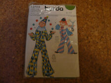 12703 BURDA Schnittmuster Karneval Fasching Harlekin Clown Kinder Gr 8-10 11-13