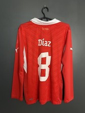 CHILE NATIONALMANNSCHAFT 2012/2014 MATCH ISSUE HOME FOOTBALL LANGARM #8 DIAZ PUMA