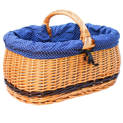 Einkaufskorb mit einlage blau - einkaufskorb,
