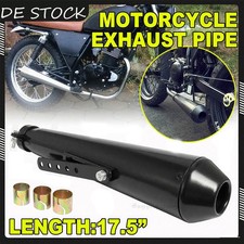 Universal Motorrad Auspuff Endschalldämpfer Slip On für Abgasrohre 45mm Neu