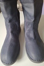 Softinos * bequeme Schlupf Stiefel Leder Boots weich & gut biegsam Gr.40 Blau 