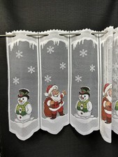 Scheibengardine, Fertiggardine, Weihnachten, Weihnachtsmann, 47x135 cm