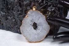 Edelstein Anhänger Achat Weiß zwischen ca. 5cm-6cm ohne Halskette