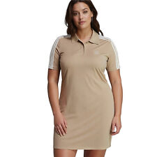 adidas Damen Originals T-Shirt Kleid Longshirt Freizeit Plus Size magic beige