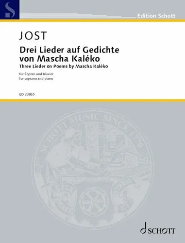 Drei lieder auf - lieder, von
