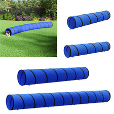 Hundetunnel Hunderöhre Spieltunnel Kriechtunnel Hundespieltunnel Blau Polyester