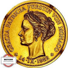 Monaco medaille fürstin - -,