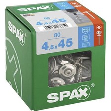 80er Multipack SPAX 4577000450456 Spenglerschraube 4.5 mm 45 mm T-STAR plus