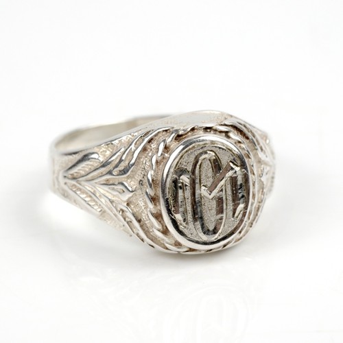 Vintage monogramm siegelring - monogramm,