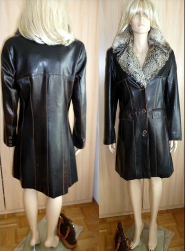 Ledermantel braun - , 38