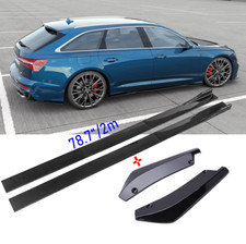 78.7" Seitenschweller + Heckstoßstangenschutz Lippe für Audi A6 S6 C8 S-Line
