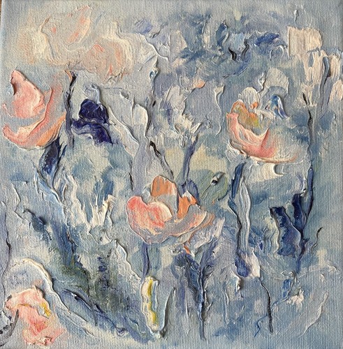 ölbild gemälde blumen - Ölbild,