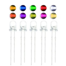 3mm LED Diode Superhell Rund Ultrahell 30° Blau Rot Grün Gelb Orange Weiß UV
