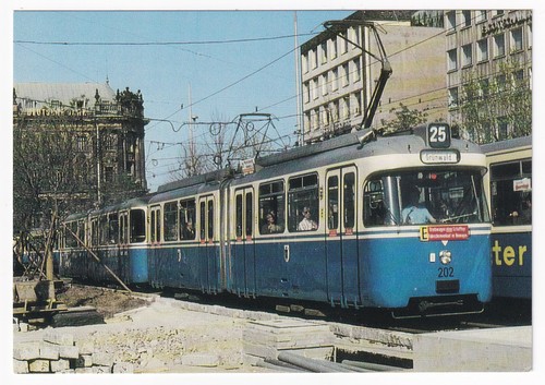 Postkarte tram münchen - postkarte,