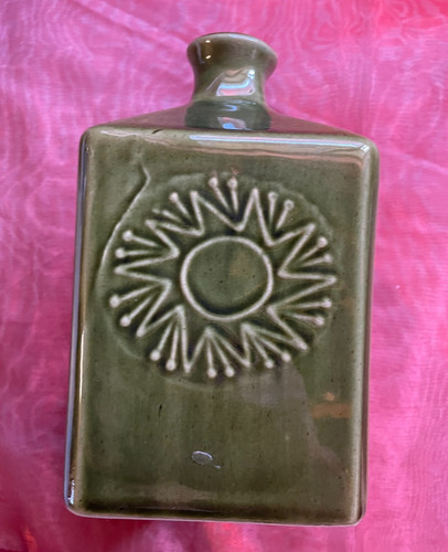 Grüne flasche vase rechteckig - grüne,