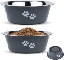 PETTOM 2 Stück Edelstahl Hundenapf (2020 ML), Futter-Napf Katze, aus Edelstahl