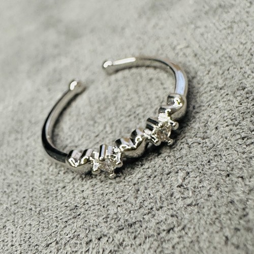 Ring versilbert ziersteine - ring,